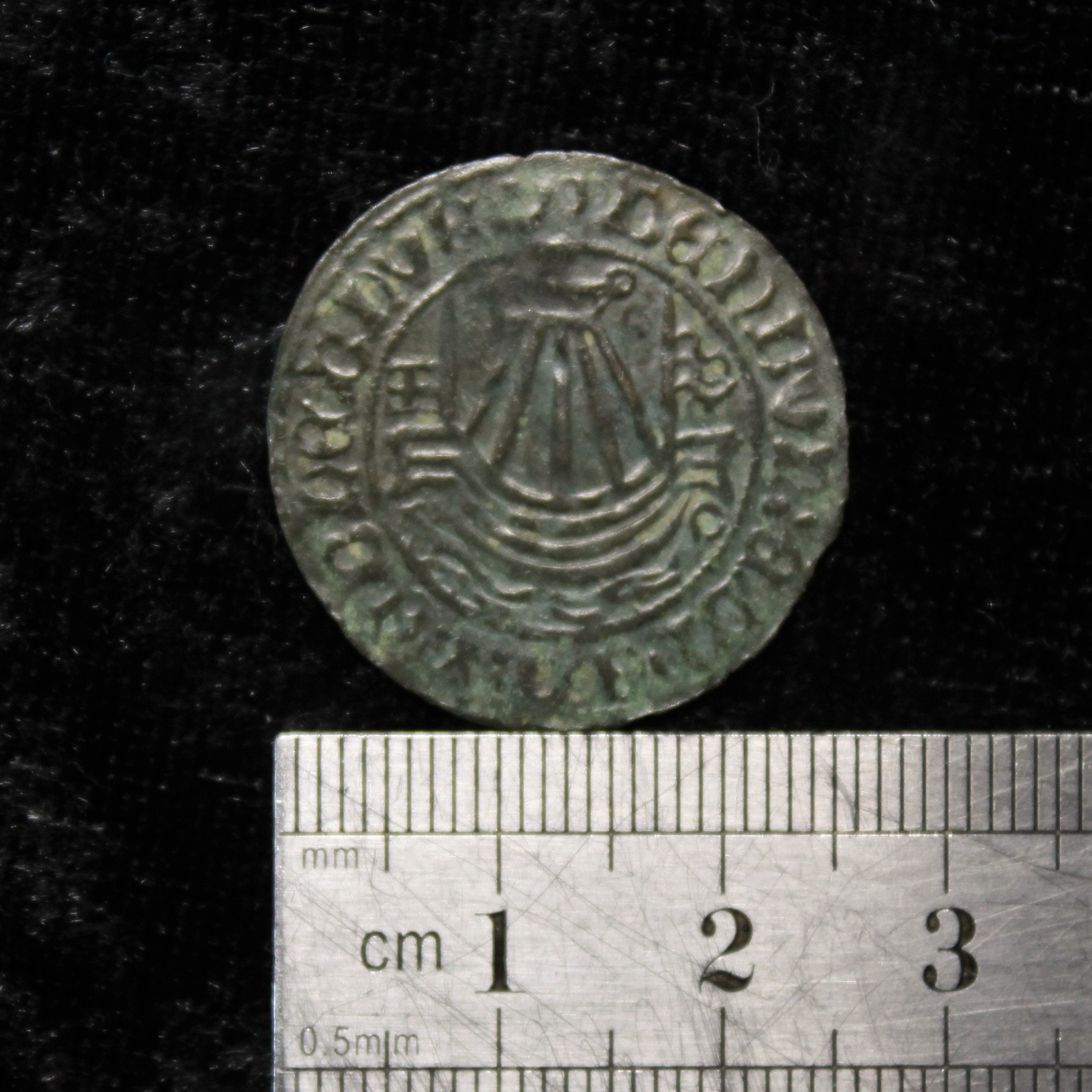 Ship Nuremberg Jeton Hammered Copper Alloy Jetton Rare 16th