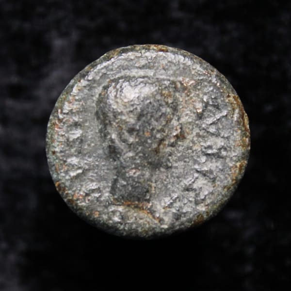 Ancient Roman Augustus & Rhoemetalcles I of Thrace Provincial AE19 Bronze Coin 11BC-12AD 4.75g Thracian