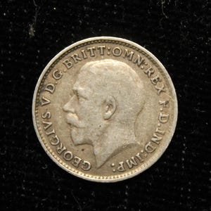 George V 1919 Silver Threepence Three Pence British 0.925 Silver Antique Coin