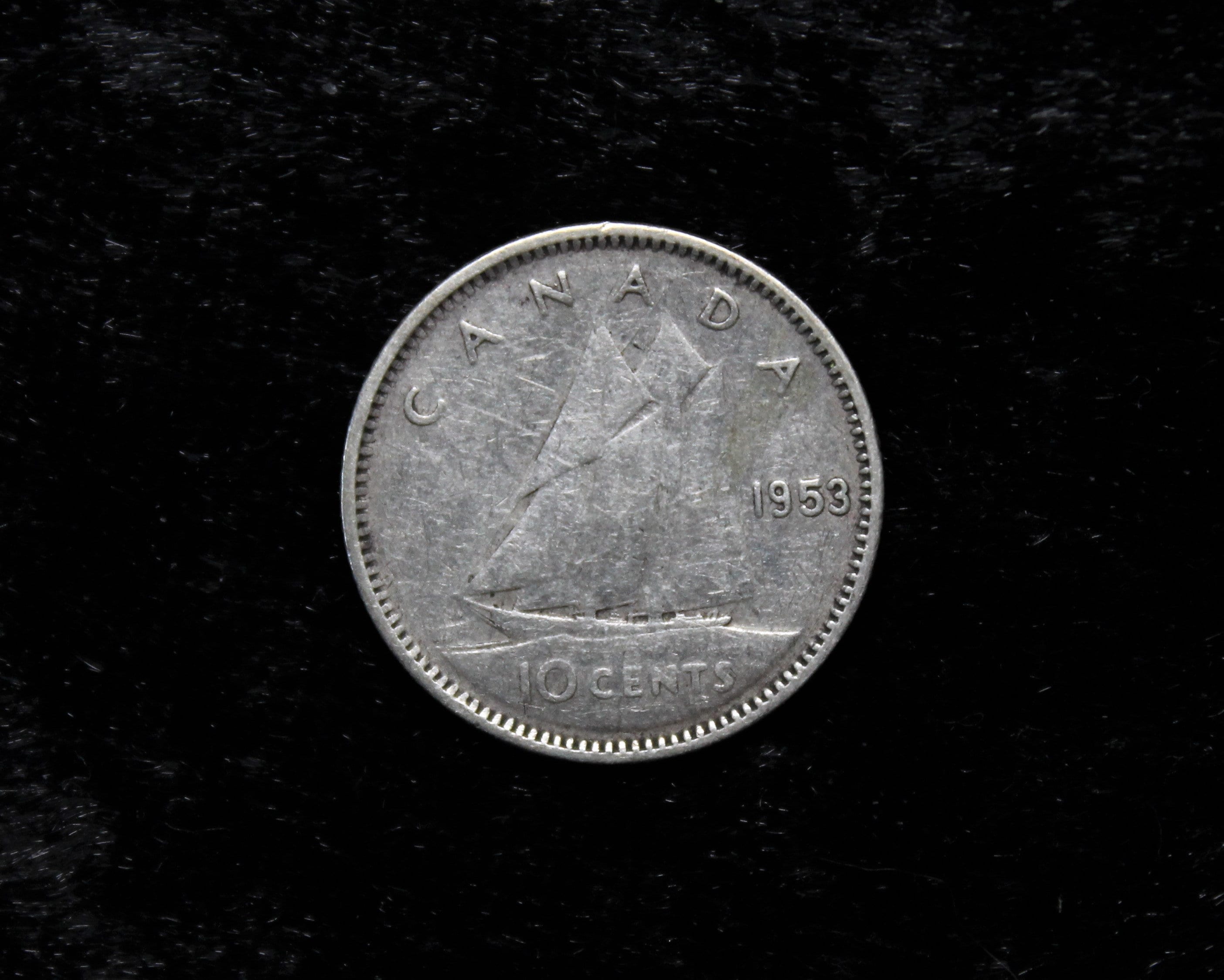 カナダ 10セント 1953年 エリザベス2世 0.800 銀貨 コレクターズギフト - Etsy 日本