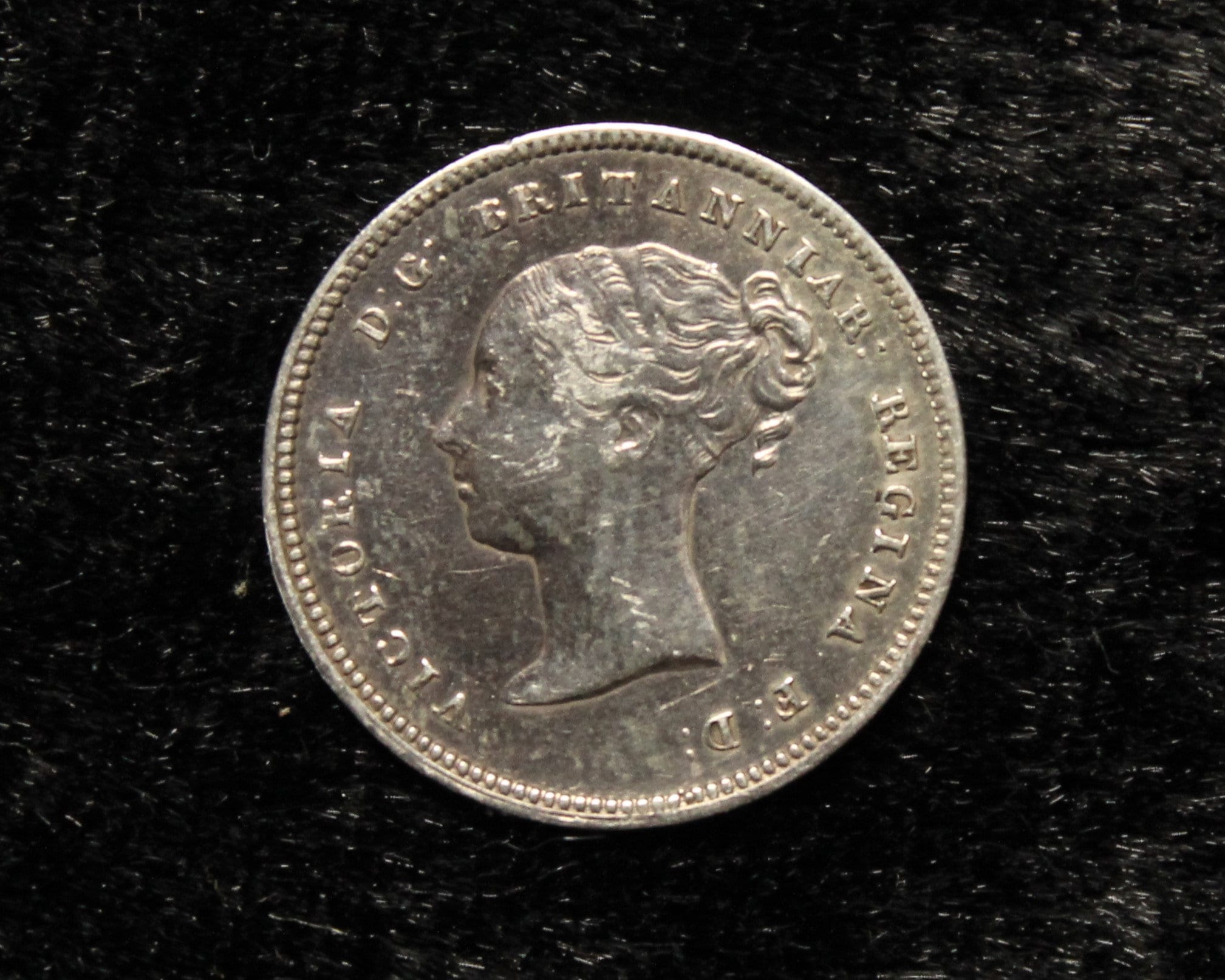 Queen Victoria 1839 Silver Maundy Fourpence Silver Coin Reverse