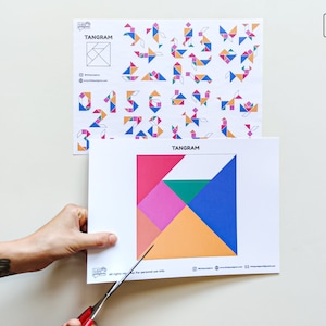 Tangram Puzzle Game for Kids and Adults, Printable Pdf