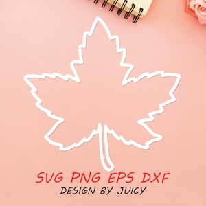 Maple leaf outline svg png eps dxf, Canada leaf clipart, Maple leaf Papercut Template, Fall autumn leaf svg, Cricut Silhouette Cut
