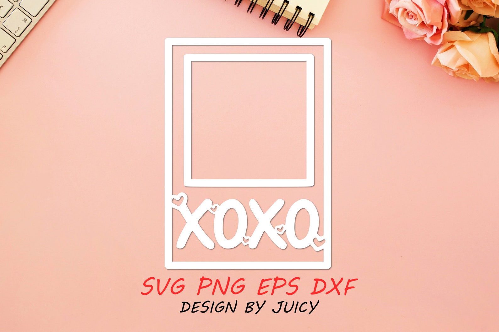 XOXO Photo Frame Svg Png Dxf Eps Polaroid Frame Camera Film Etsy