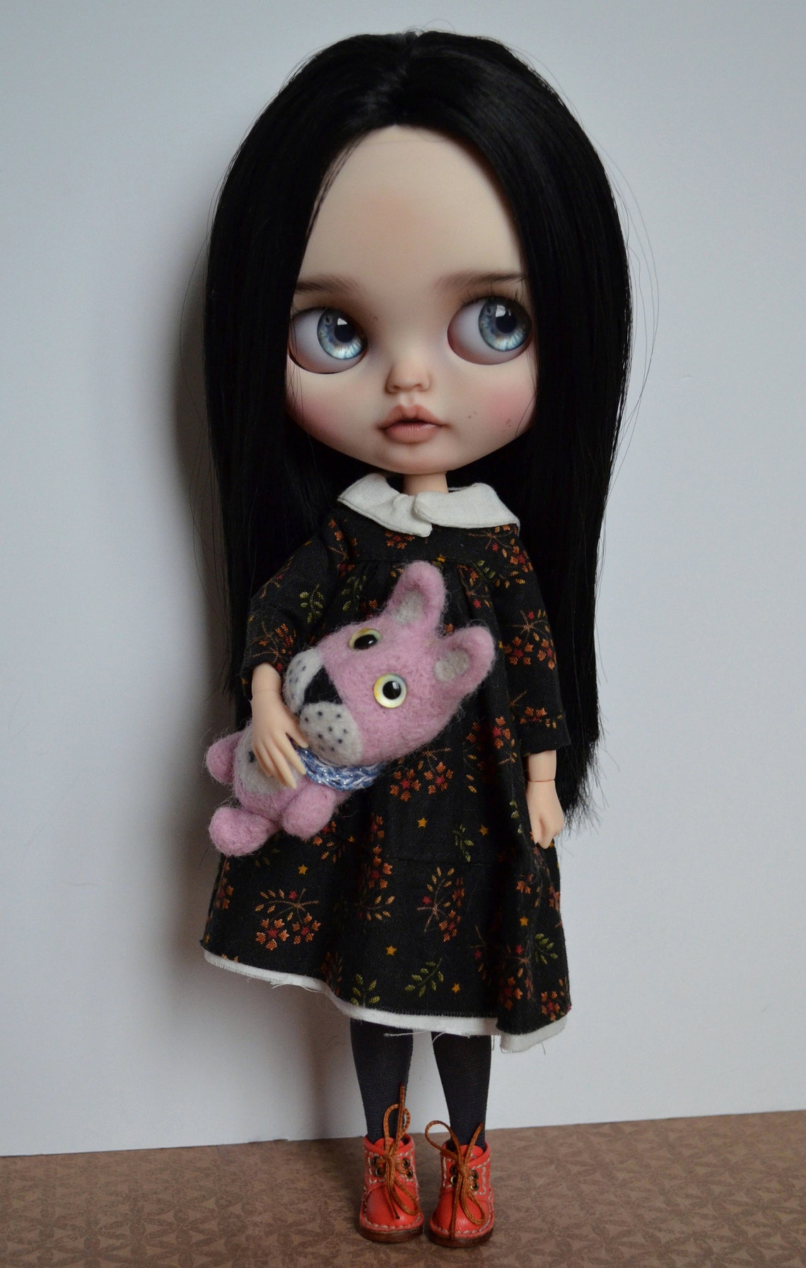 SOLD OUT Blythe custom doll black hair Ooak blythe doll Etsy