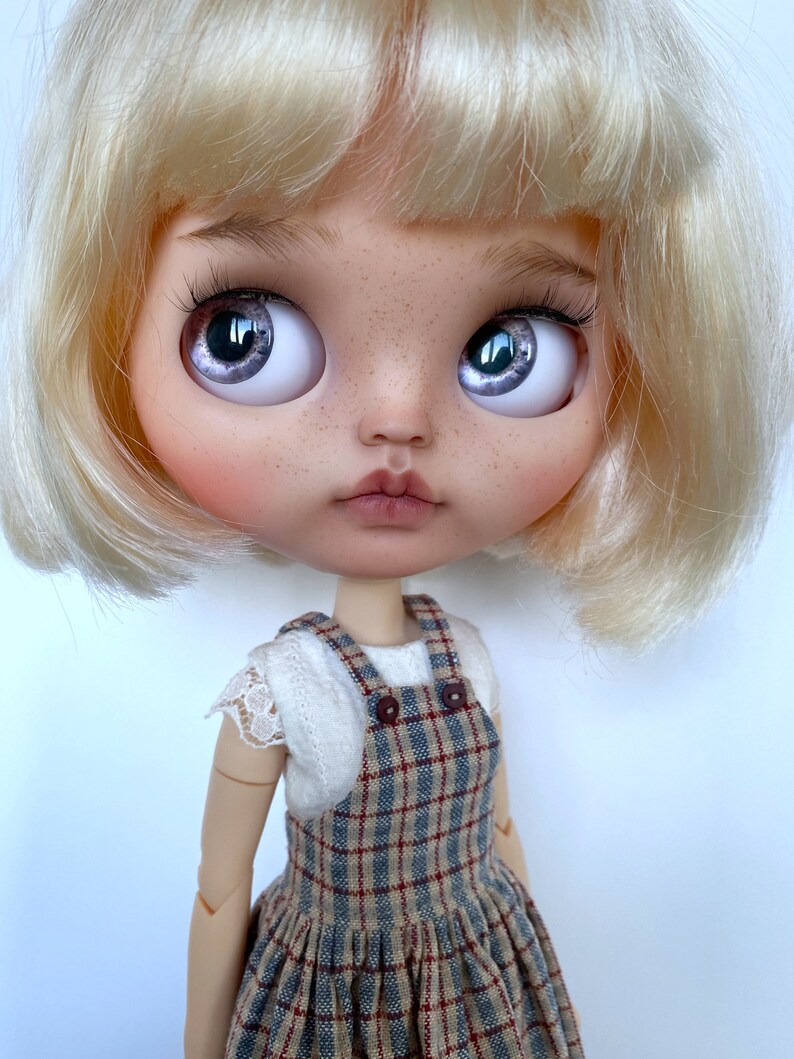 SOLD OUT Blythe custom doll blond hair Ooak blythe doll Etsy