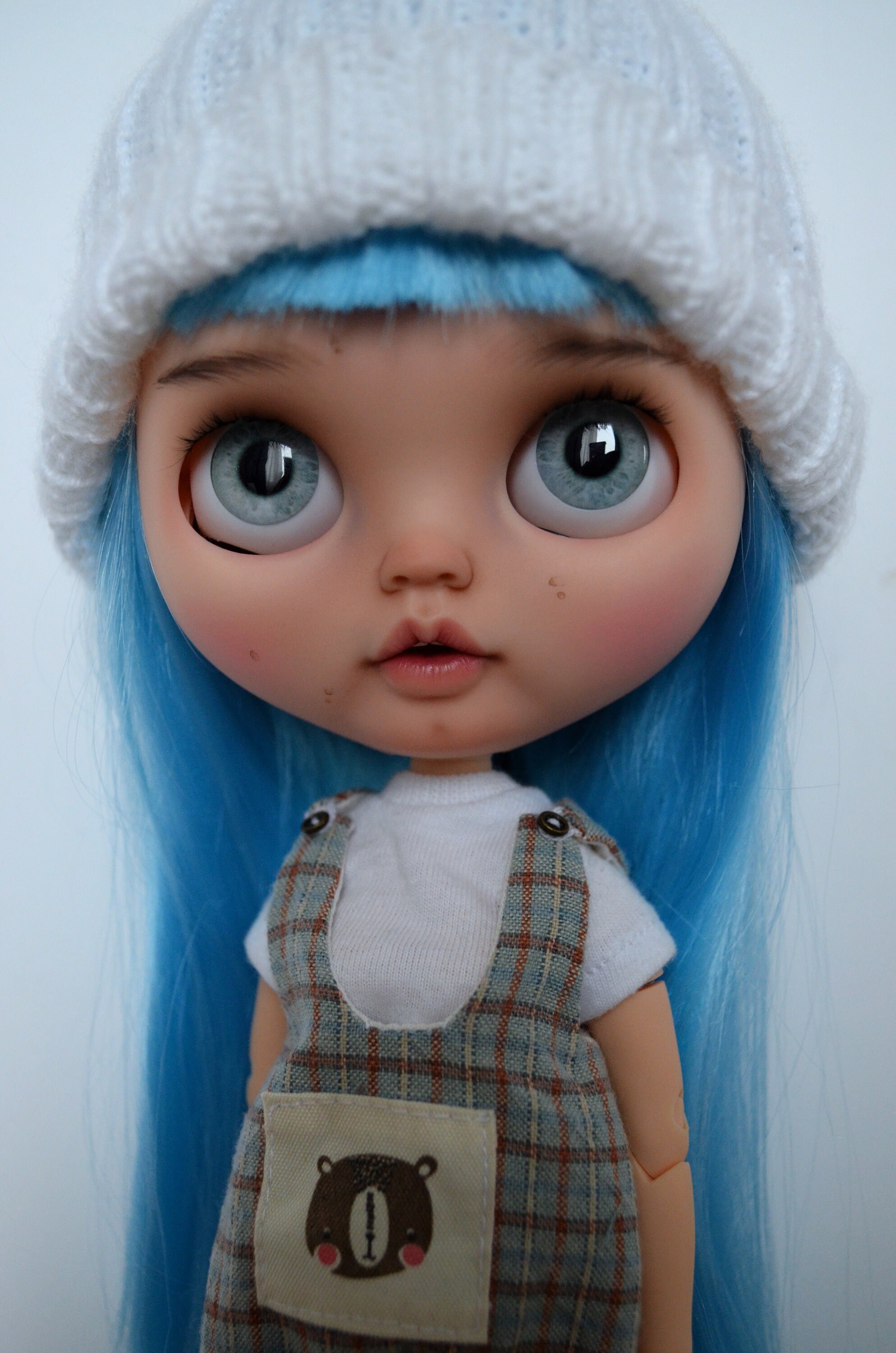 SOLD OUT Blythe custom doll Blue hair blythe Ooak blythe doll | Etsy