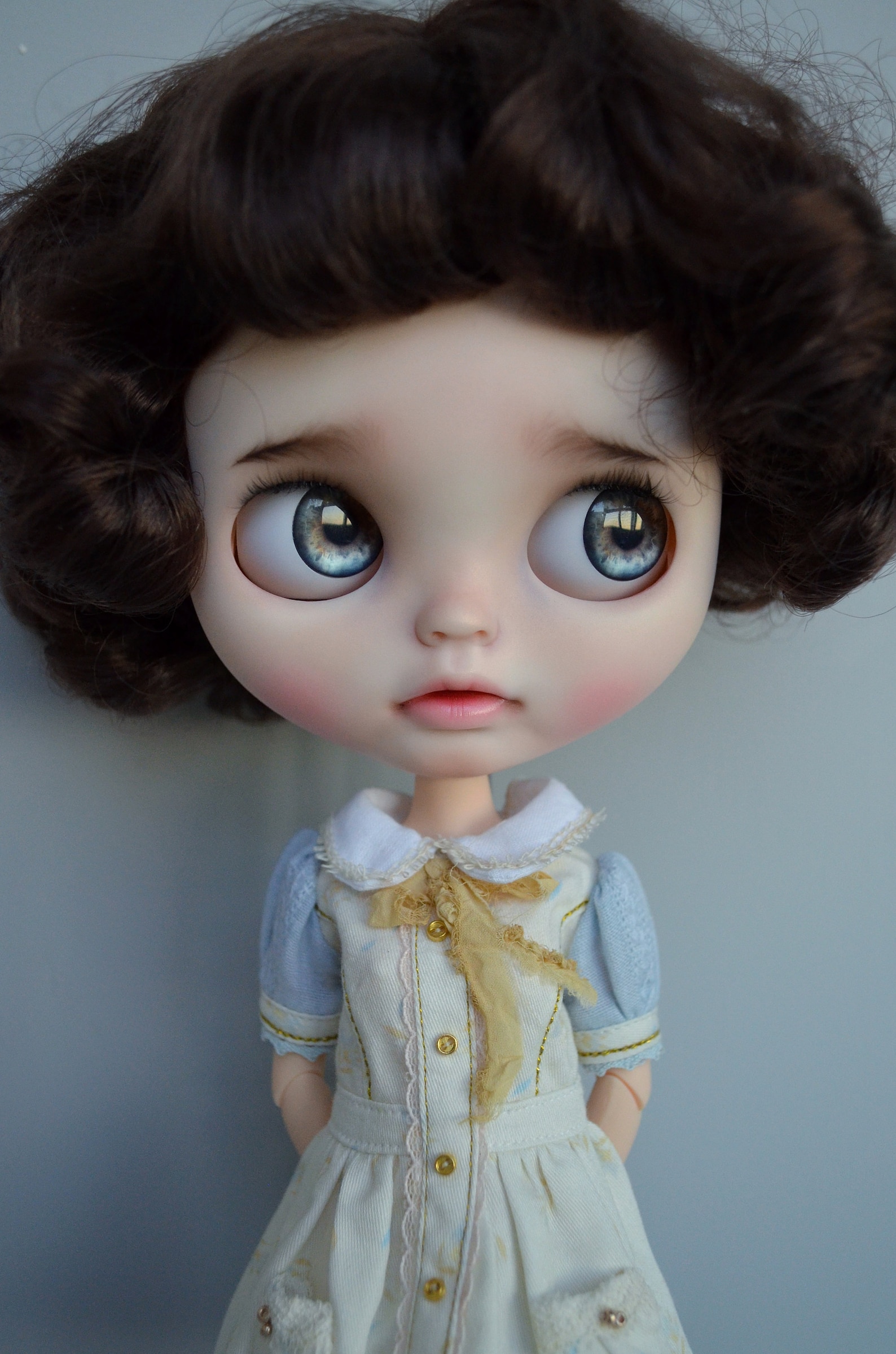 SOLD out Blythe custom doll blythe brown hair Ooak blythe | Etsy