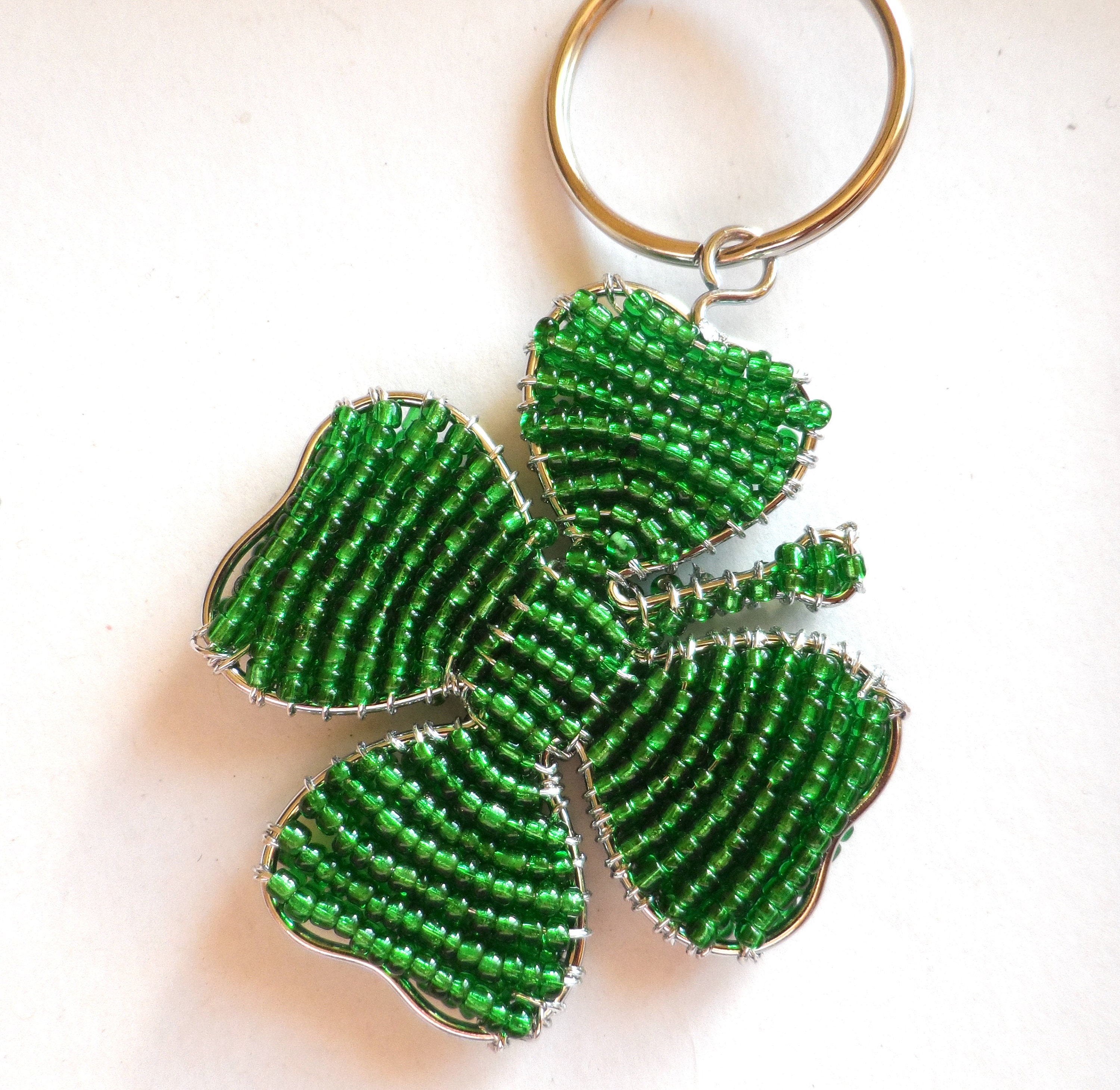 Assorted Bright Beaded Key Rings - Etsy UK