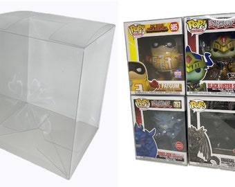 May include: Four Pop! Vinyl figures in their protective boxes. The figures are Fatgum from My Hero Academia, Black Luster Soldier from Yu-Gi-Oh!, Obelisk the Tormentor from Yu-Gi-Oh!, and Rhaegal (Iron) from Game of Thrones.