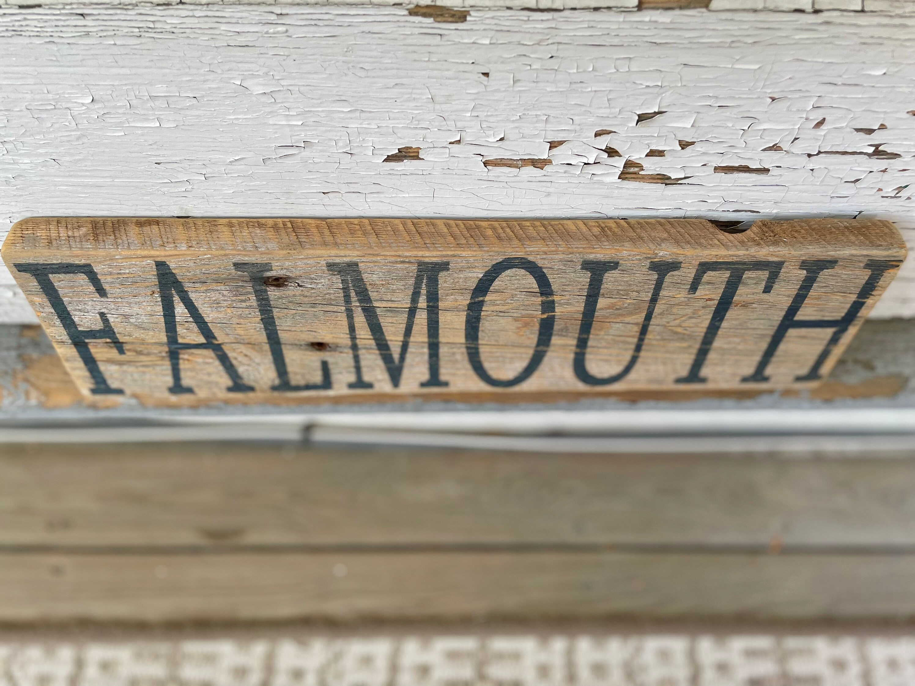 Rustic Barn Wood Falmouth Sign | Etsy
