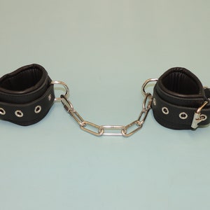 Padded Leather Ankle Cuffs Set