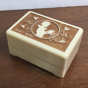 Vintage Celluloid Ring Box Art Deco Jewelry Box