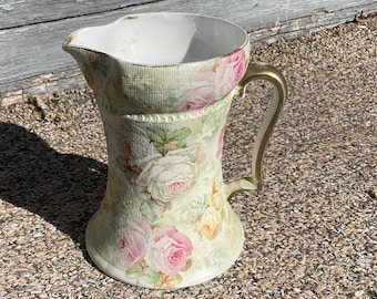 Royal Bayreuth Tapestry Pitcher Vintage Creamer German Porcelain