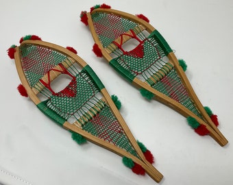 Miniature Snowshoes Vintage Indian Canada