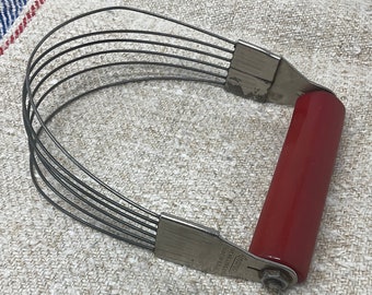 Bakelite Kitchen Whip Utensil Red Handled