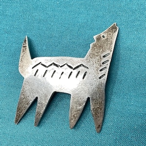 Mexican Silver Brooch Pin Vintage Marked