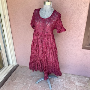 Vintage Purple Lace Dress 1970-80’s