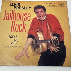 Elvis Presley 45 Record Sleeve Cover Colorful Presley Picture