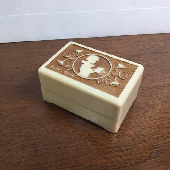 Vintage Celluloid Ring Box Art Deco Jewelry Box - image 1