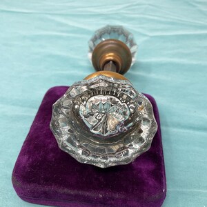Vintage Brass And Glass Door Knob