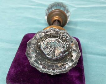 Vintage Brass And Glass Door Knob