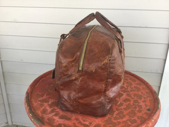 Vintage Leather Bag Suitcase Satchel Soft Quality… - image 4
