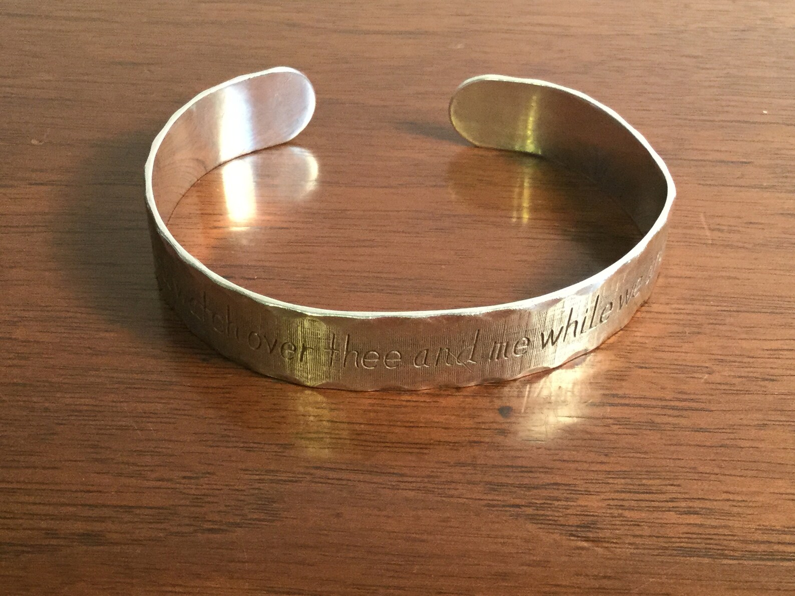 Sterling Religious Bracelet Silver Cuff The lord watch over Etsy