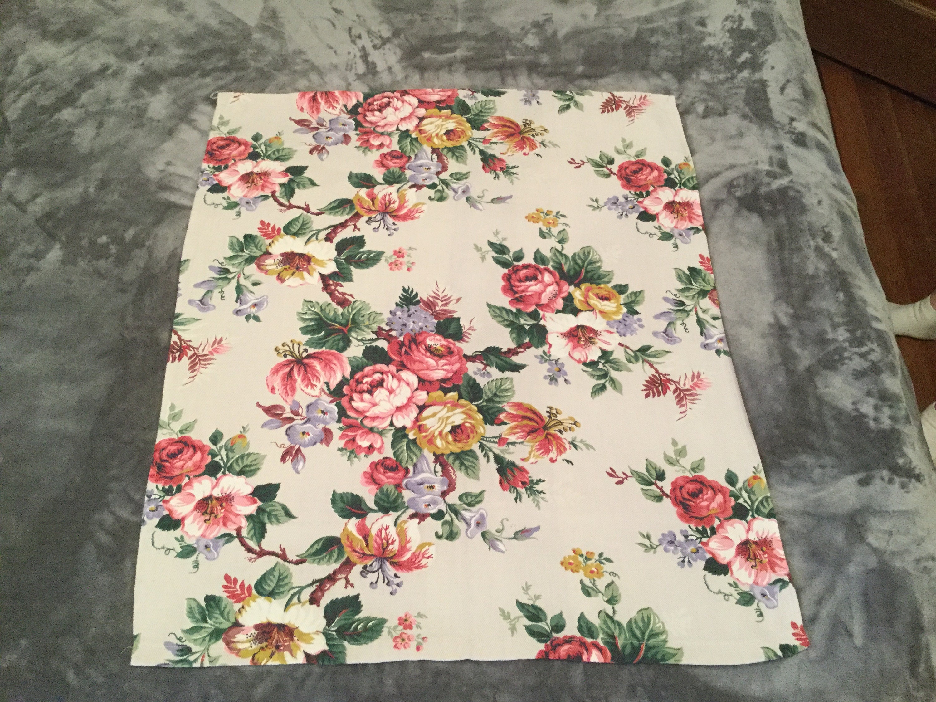 Bark Cloth Fabric Vintage Mid Century Floral Design | Etsy