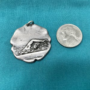 Vintage Swimming Medal Sterling Silver Early 1900’s Free Shipping