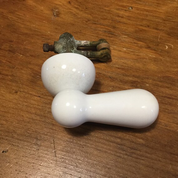 porcelain toilet handle