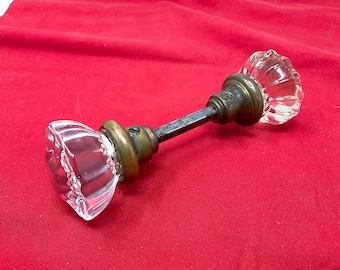 Vintage Brass And Glass Door Knob