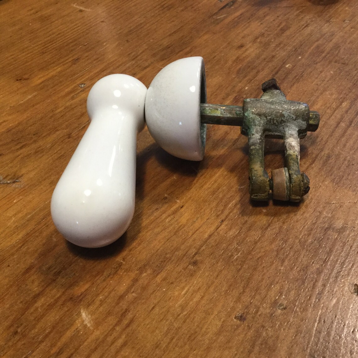 porcelain toilet handle