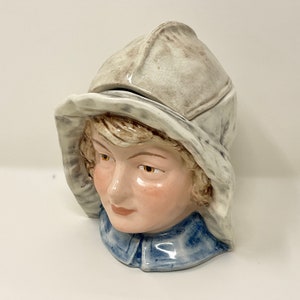 Tobacco Humidor Tobacco Jar Vintage Woman with Hat
