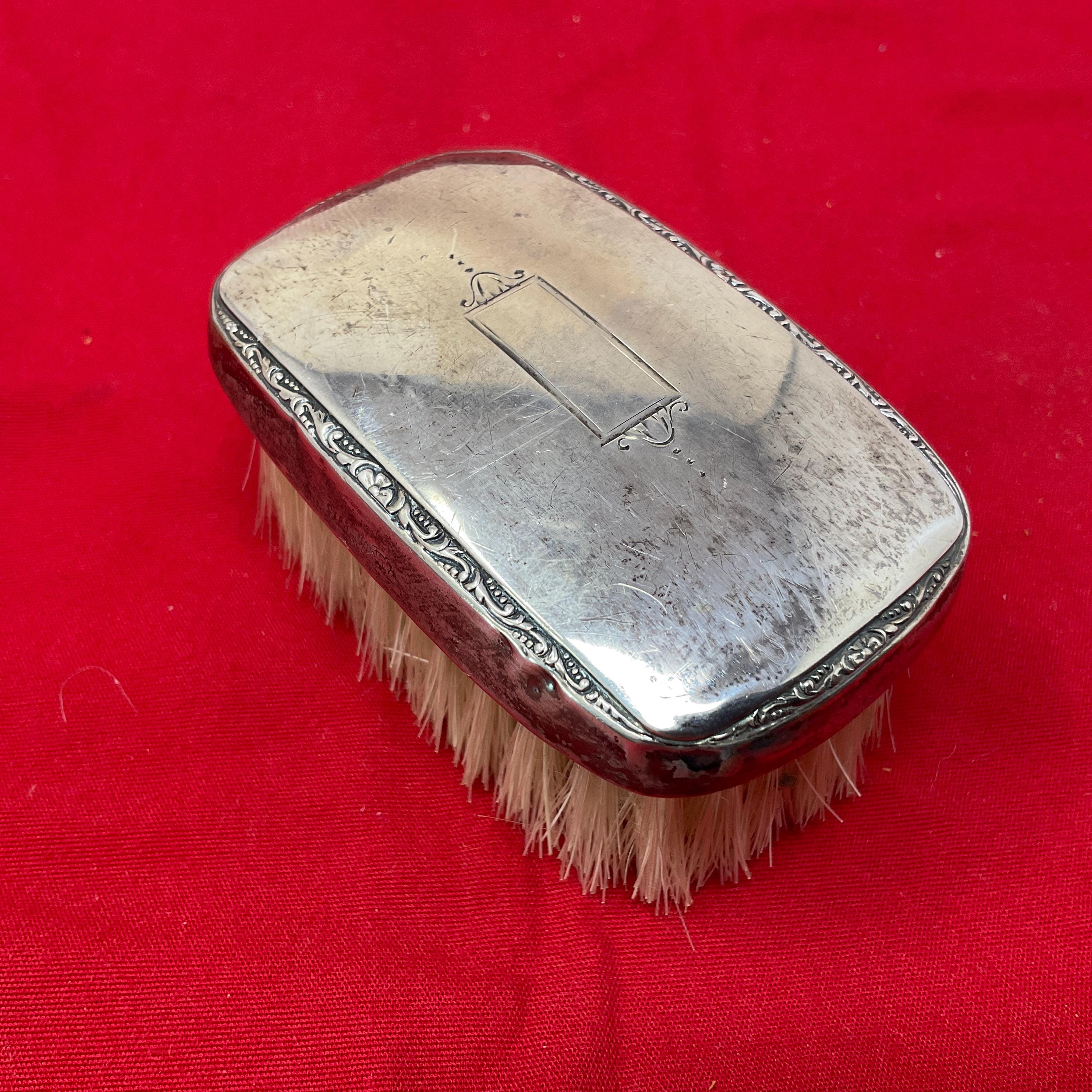 Vintage Antique Silver Plated? Clothing or Shoe Brush‎ 7\