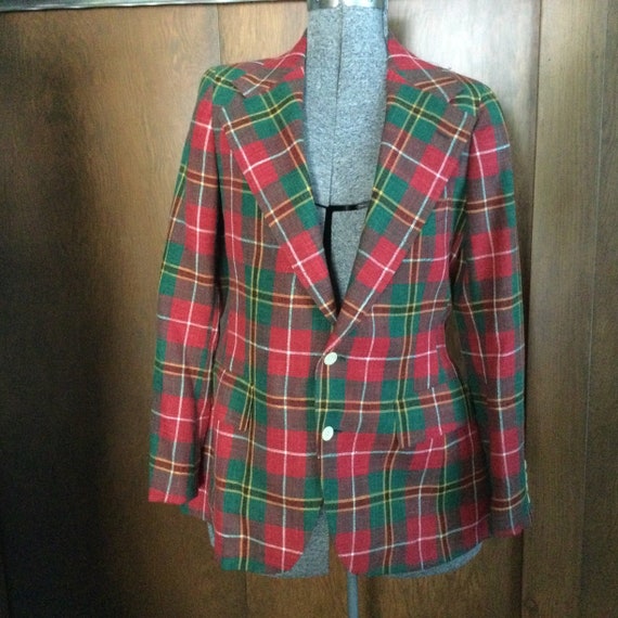 Ralph Lauren Plaid Red Equestrian Jacket Gem