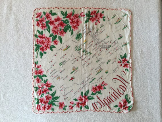 State Hanky Hankie Vintage ladies handkerchief fr… - image 2