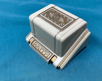 Celluloid Ring Box Vintage Art Deco Jewelry Box