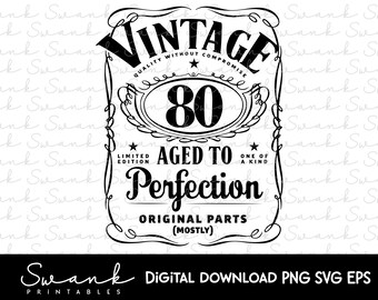 Download 80th Birthday Svg Etsy