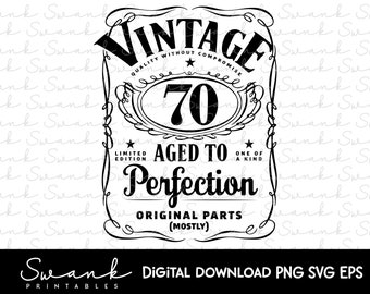 Download 70th birthday svg | Etsy