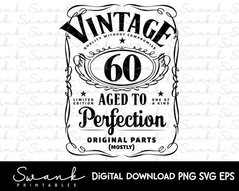 Download 60th Birthday SVG Vintage Birthday limited edition svg | Etsy