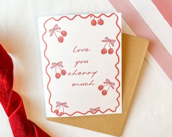 Love You Cherry Much Valentines Day Card
