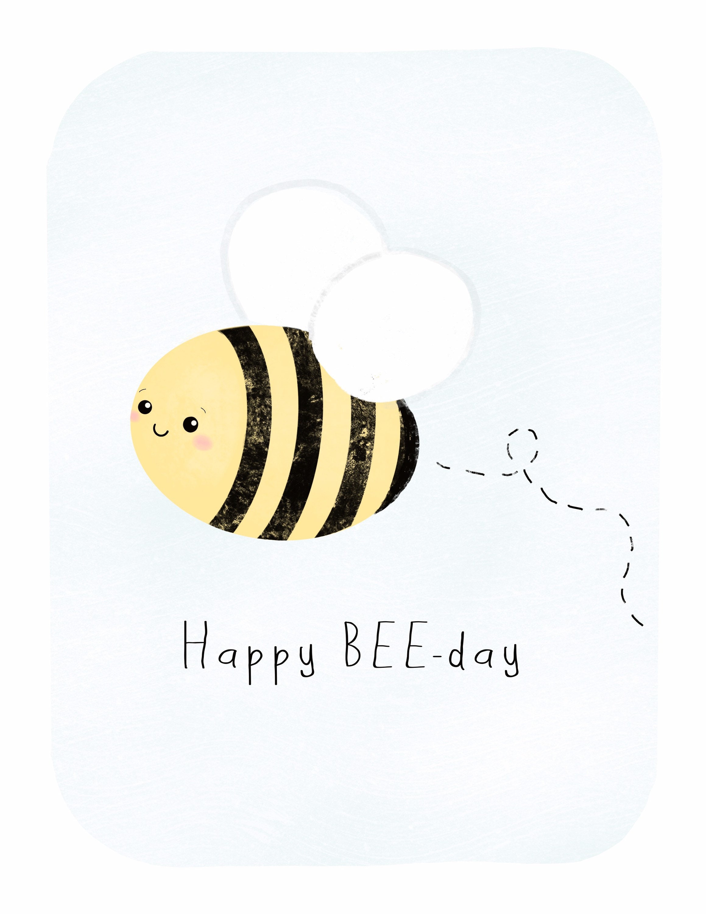 Happy Bee-day Card | Etsy