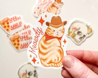 Meowy Cowboy Cat Sticker