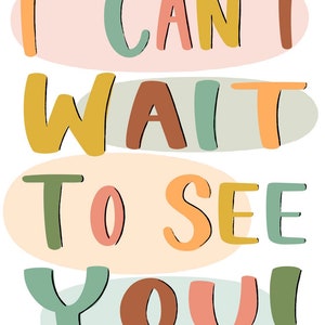 I Can’t Wait to See You Card, Miss You Greeting Card, Long Distance - Etsy