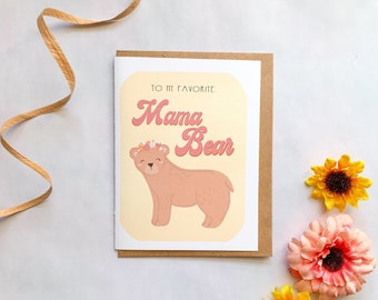 Cute Mama Bear Card, Mother's Day Gift
