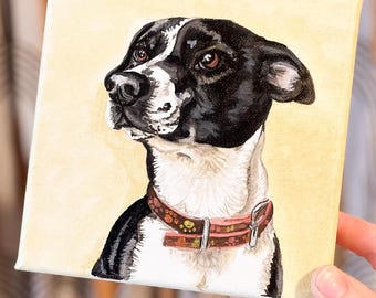 Canvas Pet Portrait, Acrylic Pet Portrait, Dog Portrait, Cat Portrait, Pet Painting