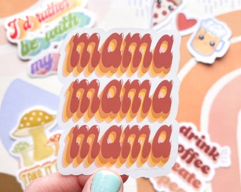 Mama Sticker, Retro Mama, Sticker for Mom, New Mom Gift, Water Bottle Sticker