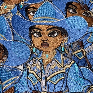 Prideful Patchez, Black Cowgirl , Iron On Patch, Sew On Patch, Embroidered Patch, Great for Jackets, Denim, Hoodies & Bags, Cute Patches