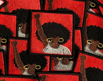 Black Power Sis Embroidered Patch, Iron/Sew On Patch